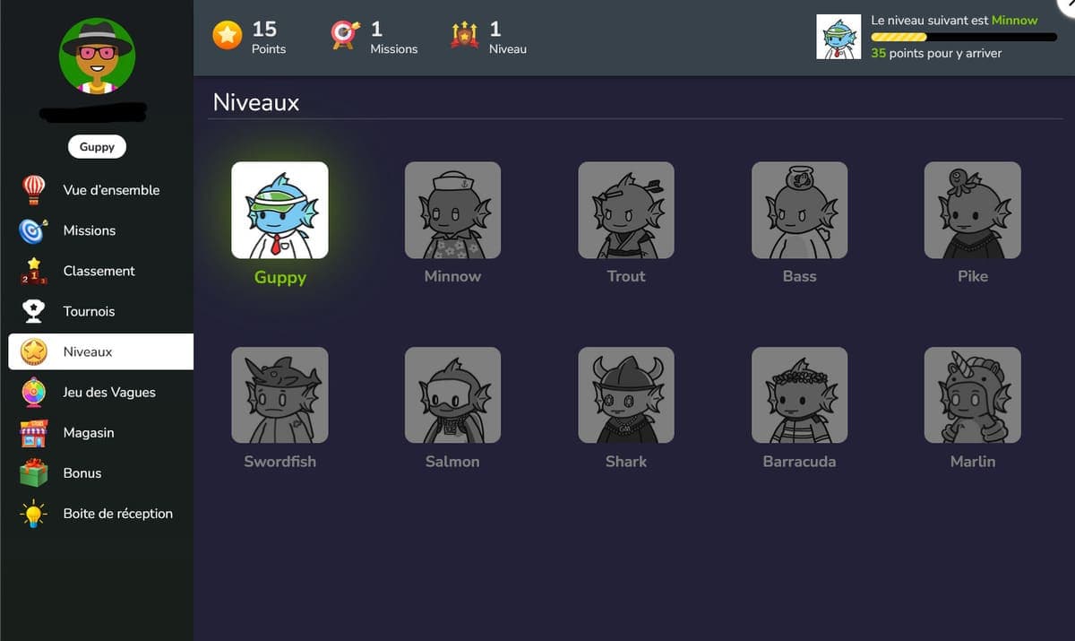 Niveaux Palm Slots Casino