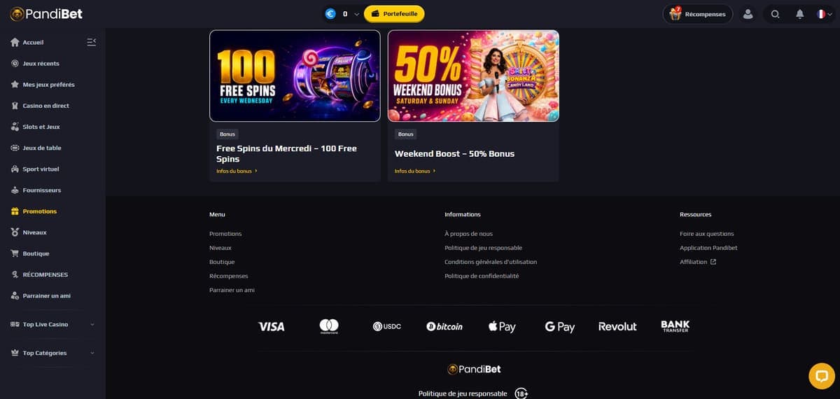 Promos Pandibet Casino