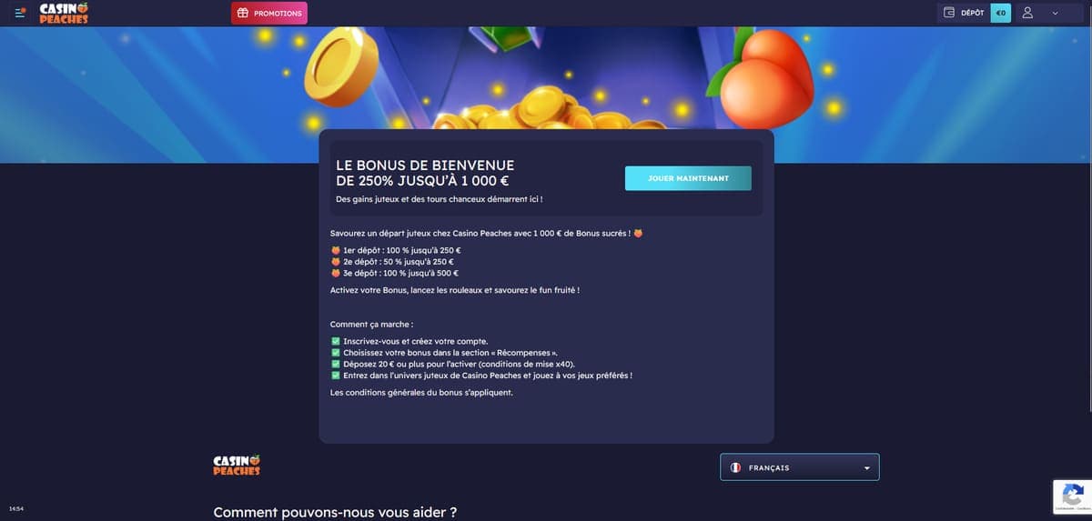 Bonus bienvenue Hype Kasino Casino