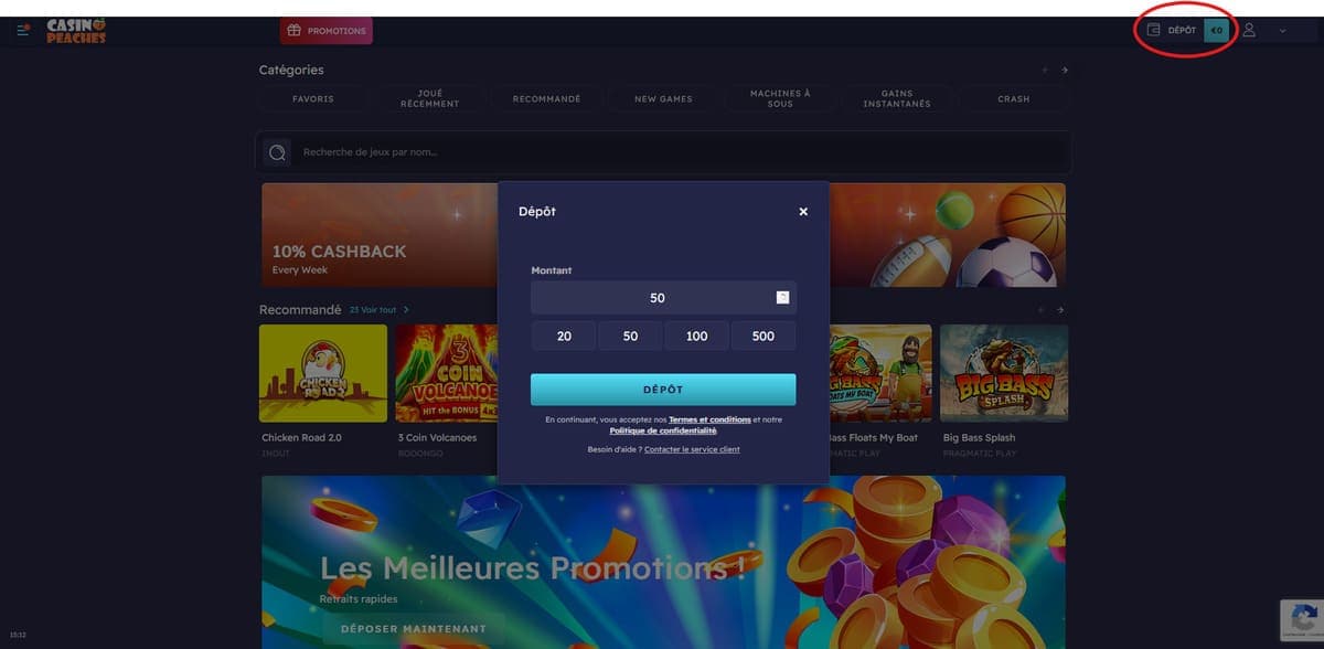 Dépôt Hype Kasino Casino