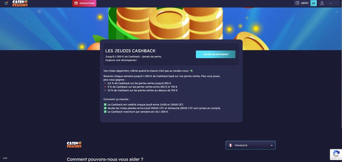 Jeudis jackpot Hype Kasino Casino