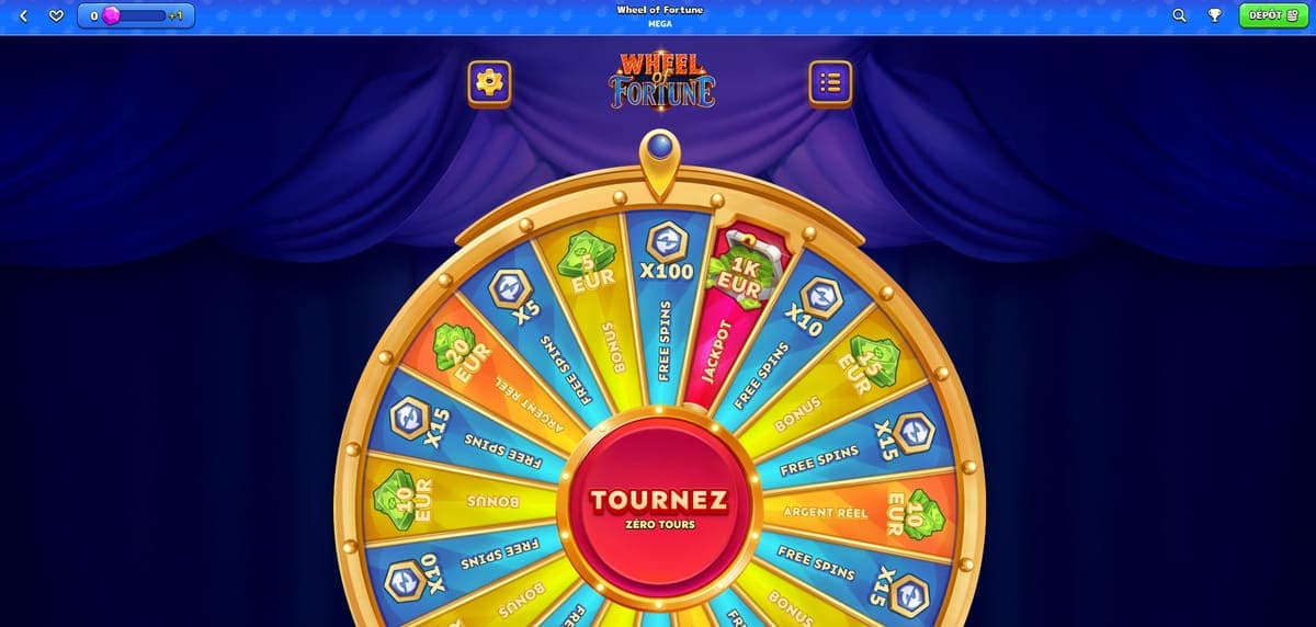 Roue fortune Pistolo Casino