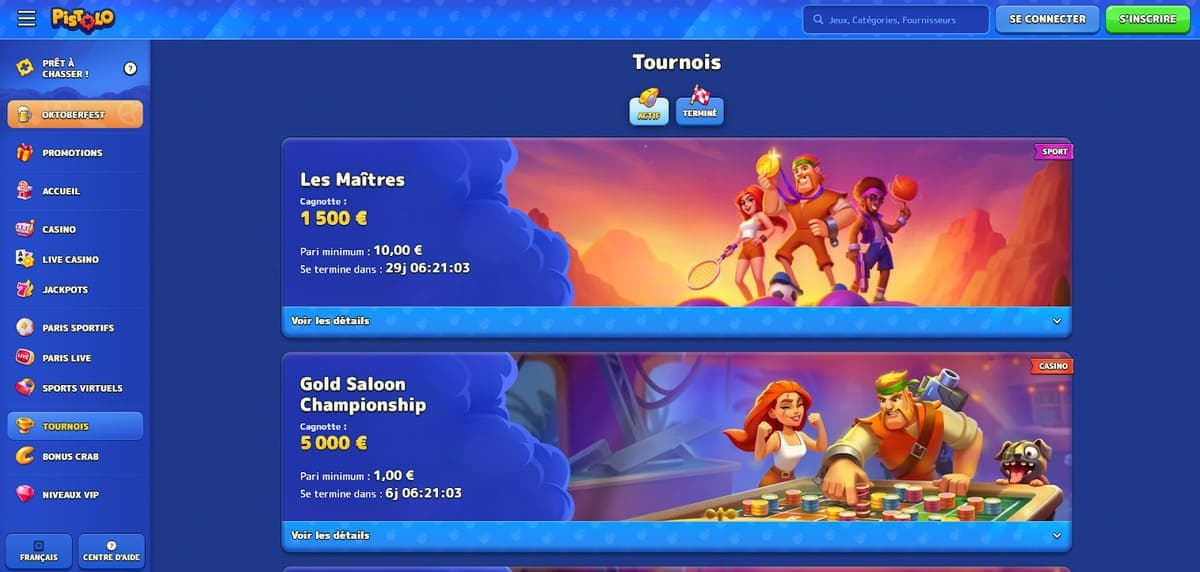 Tournois Pistolo Casino