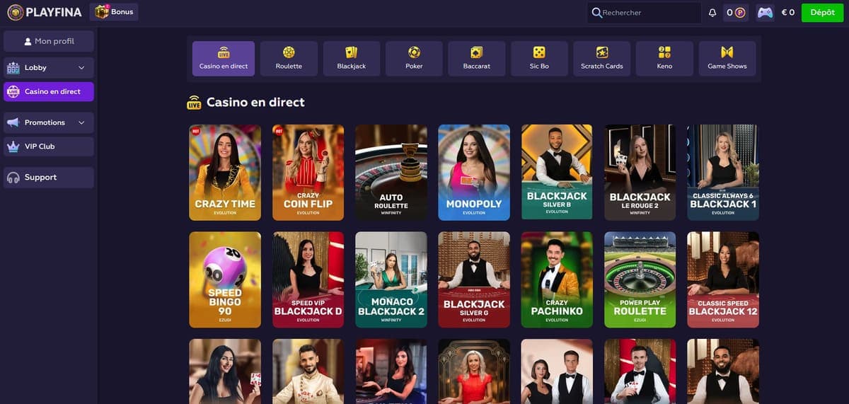 Live PlayFina Casino