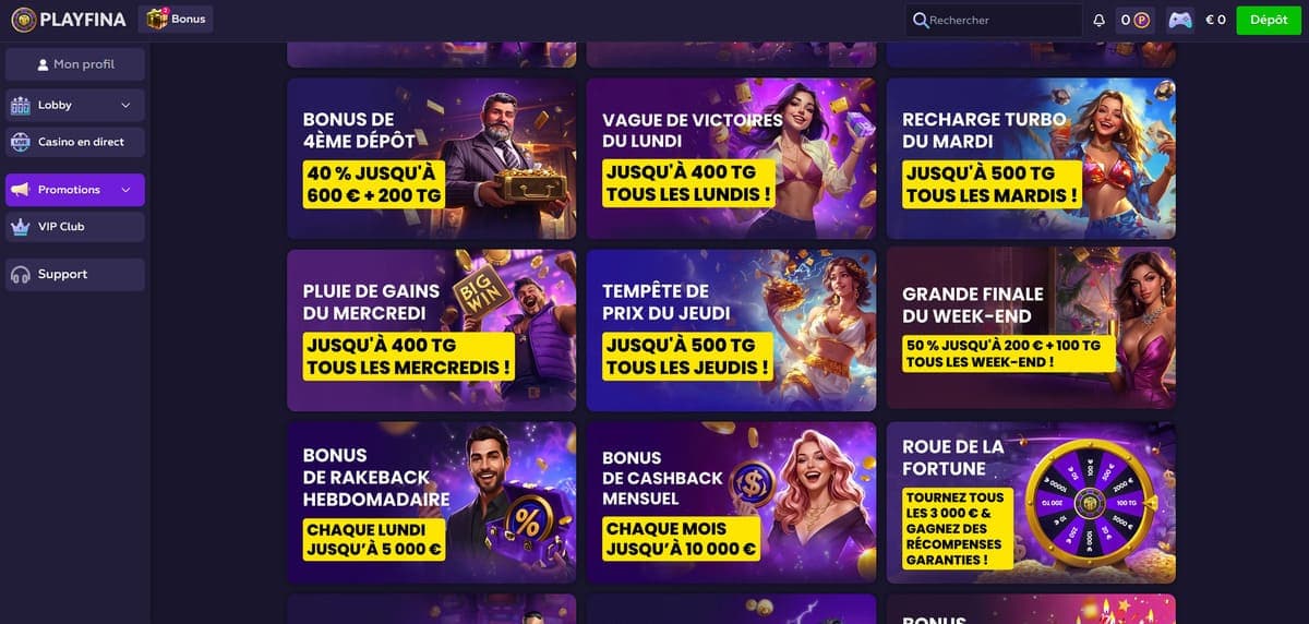 Promos PlayFina Casino
