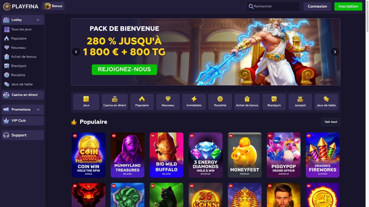 Playfina casino