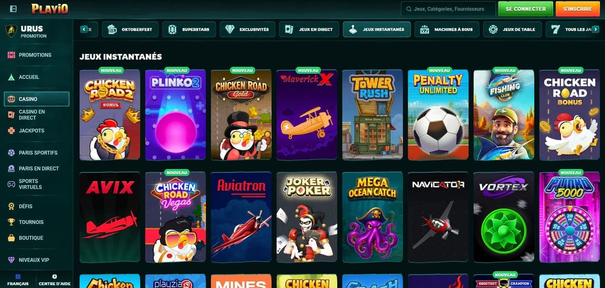Instantanés Playio Casino