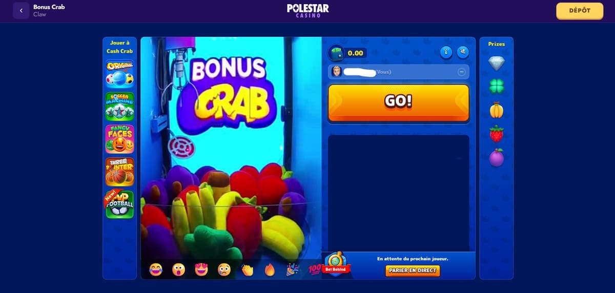 Bonus Crab PoleStar Casino