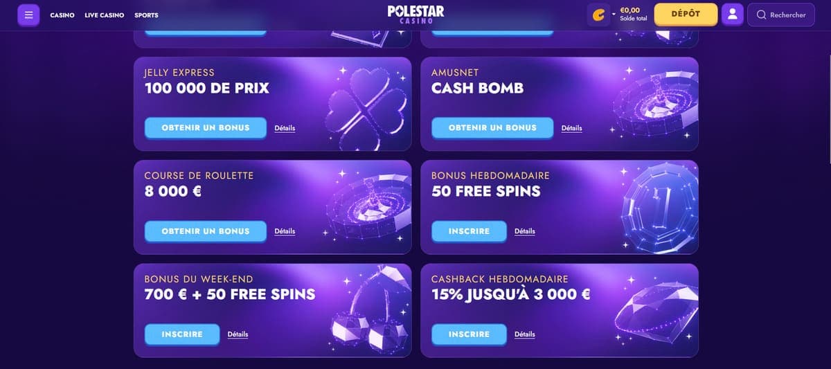 Promos PoleStar Casino