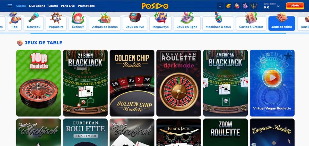 jeux de table Posido