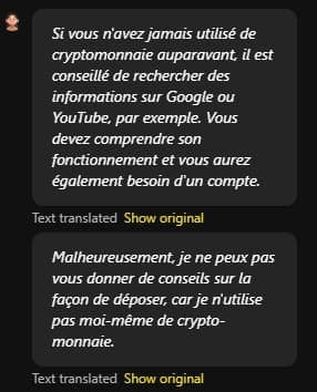 Chat support Privé casino