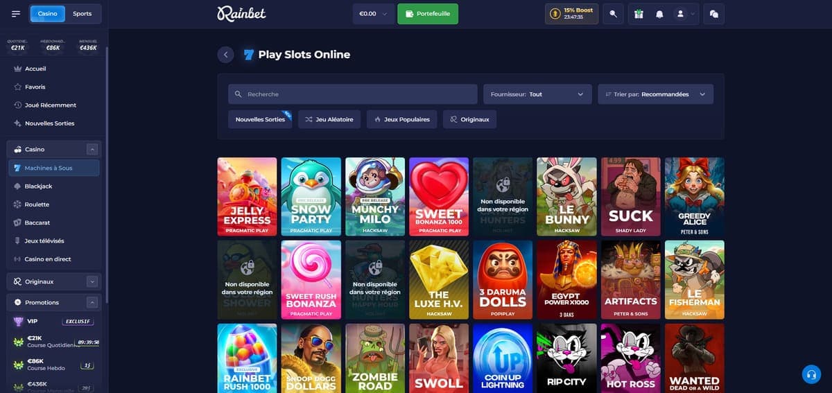 Slots Rainbet Casino