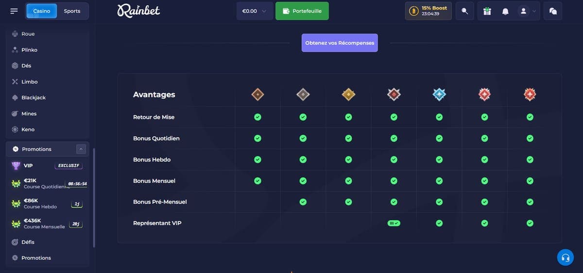 VIP Rainbet Casino