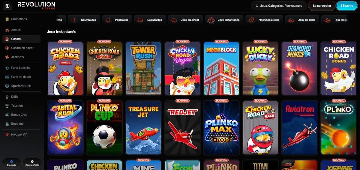 Instantanés Revolution Casino