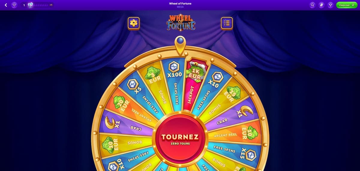 Roue fortune casino Robocat Casino
