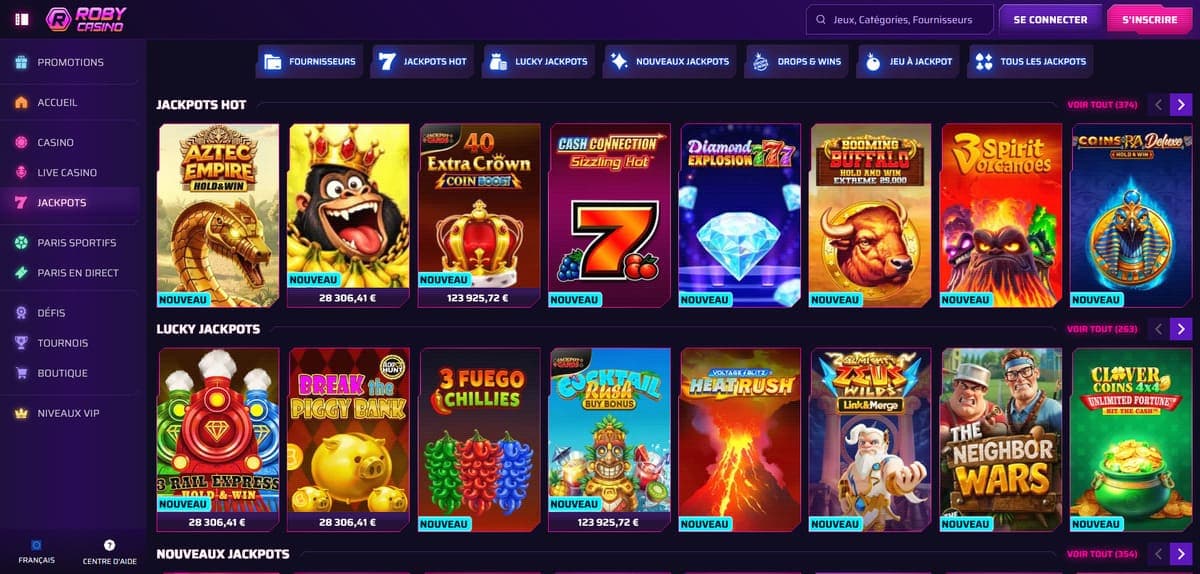 Jackpots Roby Casino