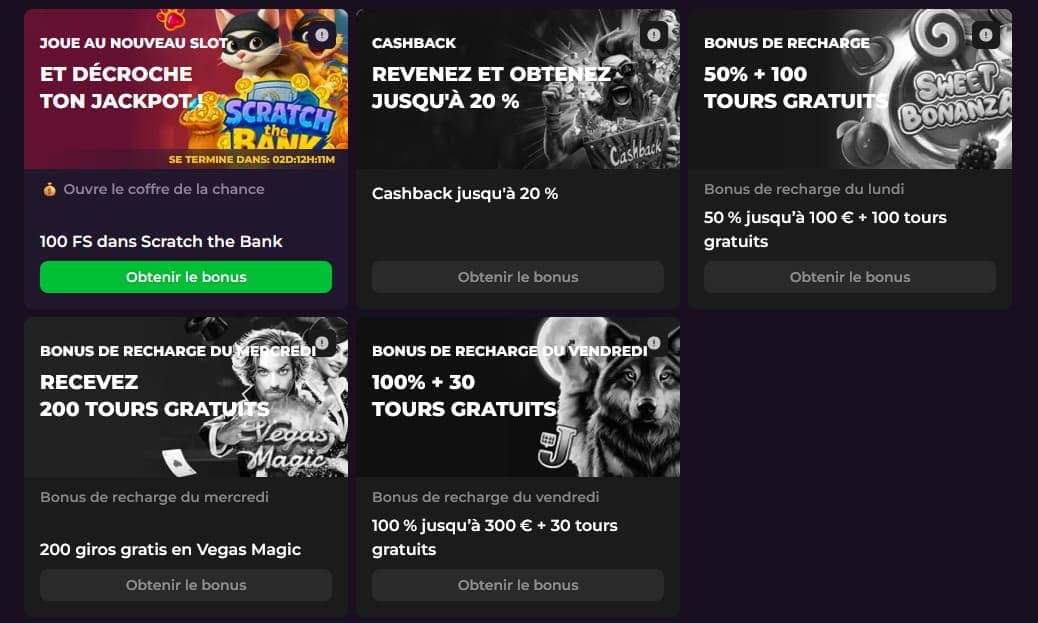 Promos hebdos Rockstar Casino