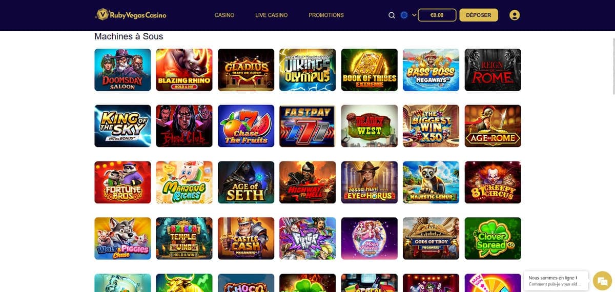 Machines à sous RubyVegas Casino