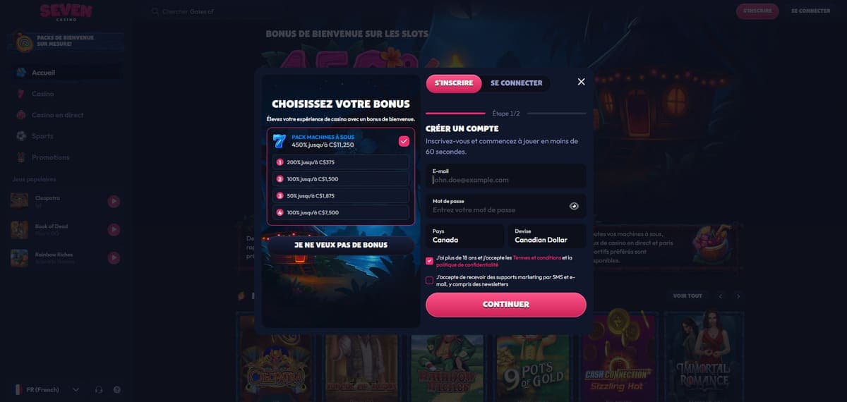 Inscription Seven casino