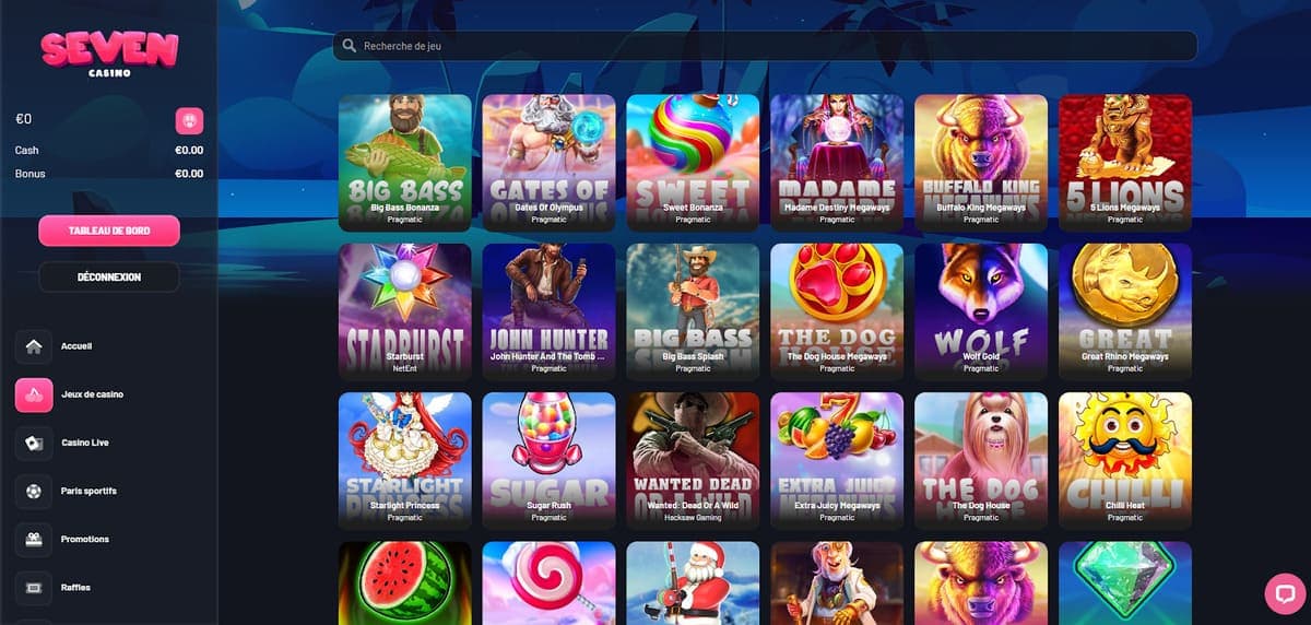 Machines à sous Seven casino