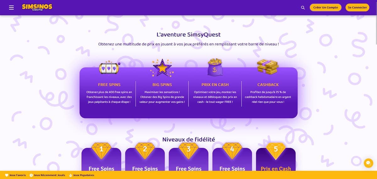 Simsyquest Simsinos Casino