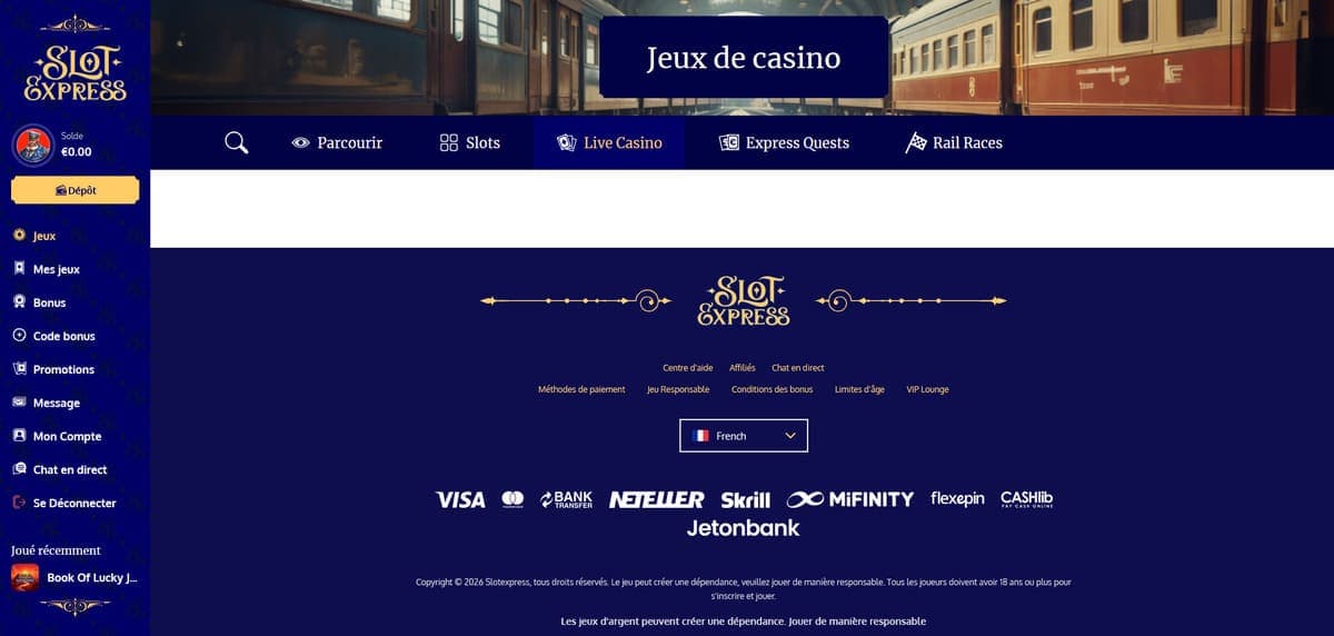 Live SlotExpress Casino
