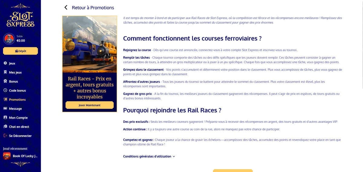 Rail Races SlotExpress Casino