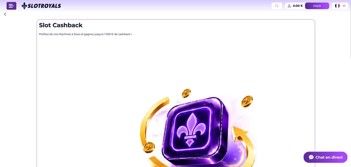Cashback SlotRoyals Casino