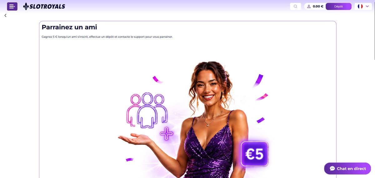 Parrainage SlotRoyals Casino