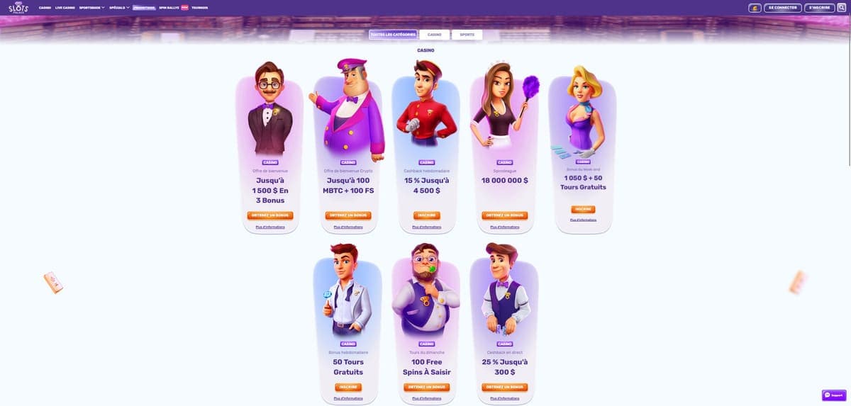 Promos SlotsPalace Casino