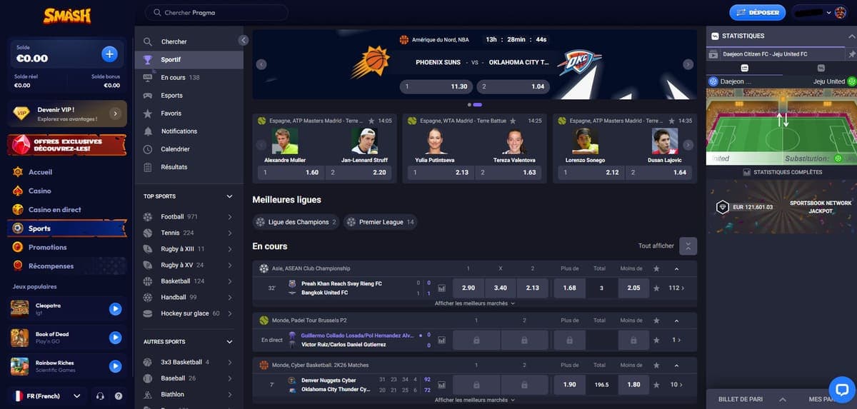 Bookmaker Smash Casino