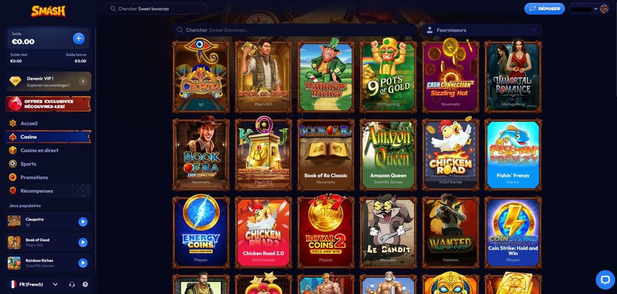 Machines à sous Smash Casino
