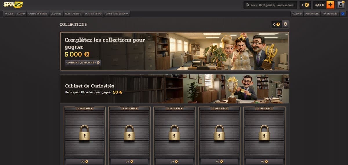 Collections SpinBoss Casino