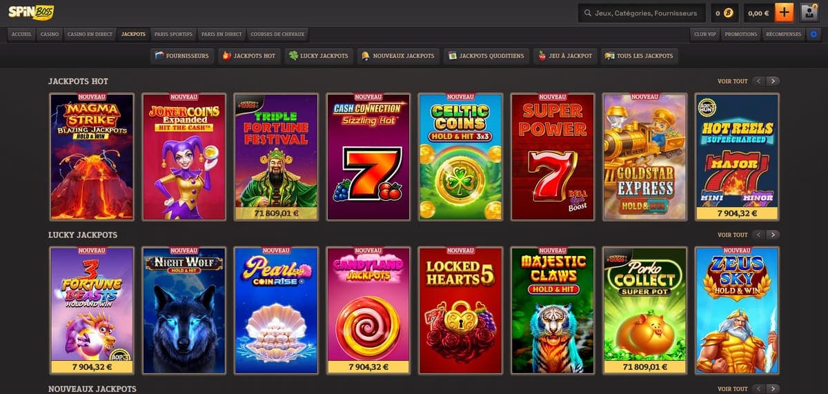 Jackpot SpinBoss Casino