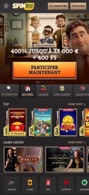 SpinBoss Casino Application