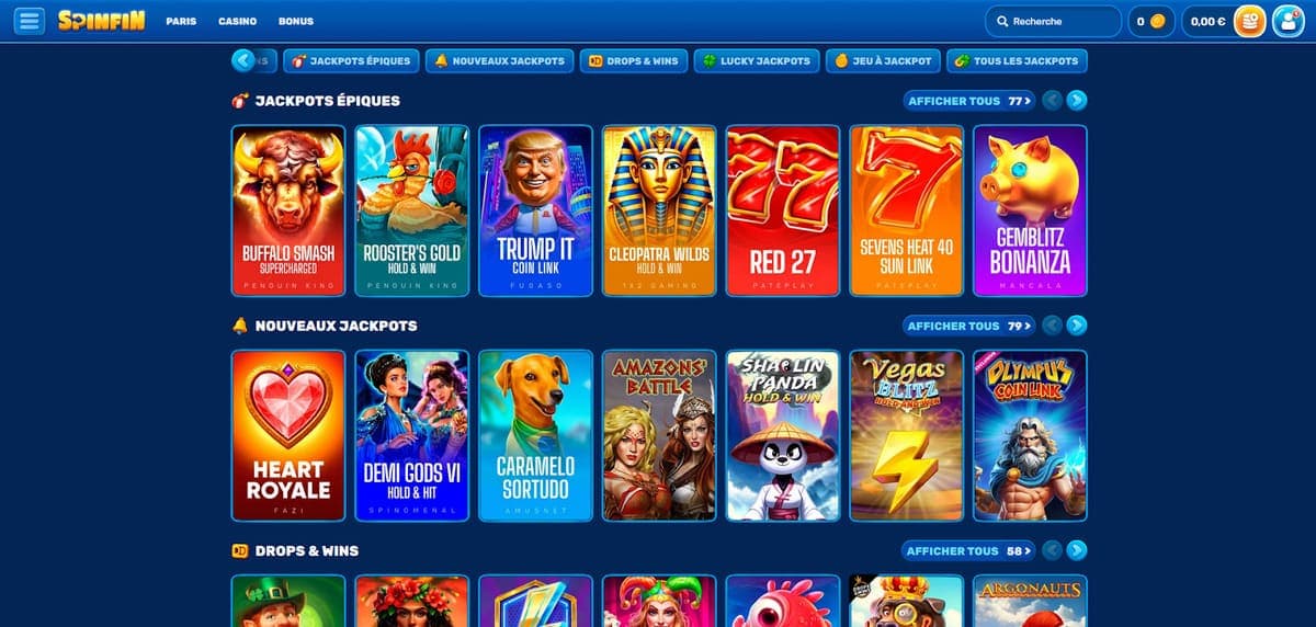 Jackpots SpinFin Casino
