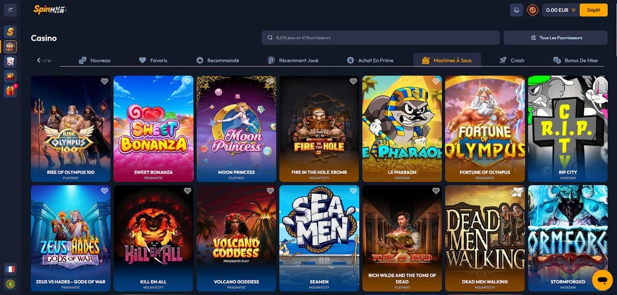 Machines à sous Spinhub Casino