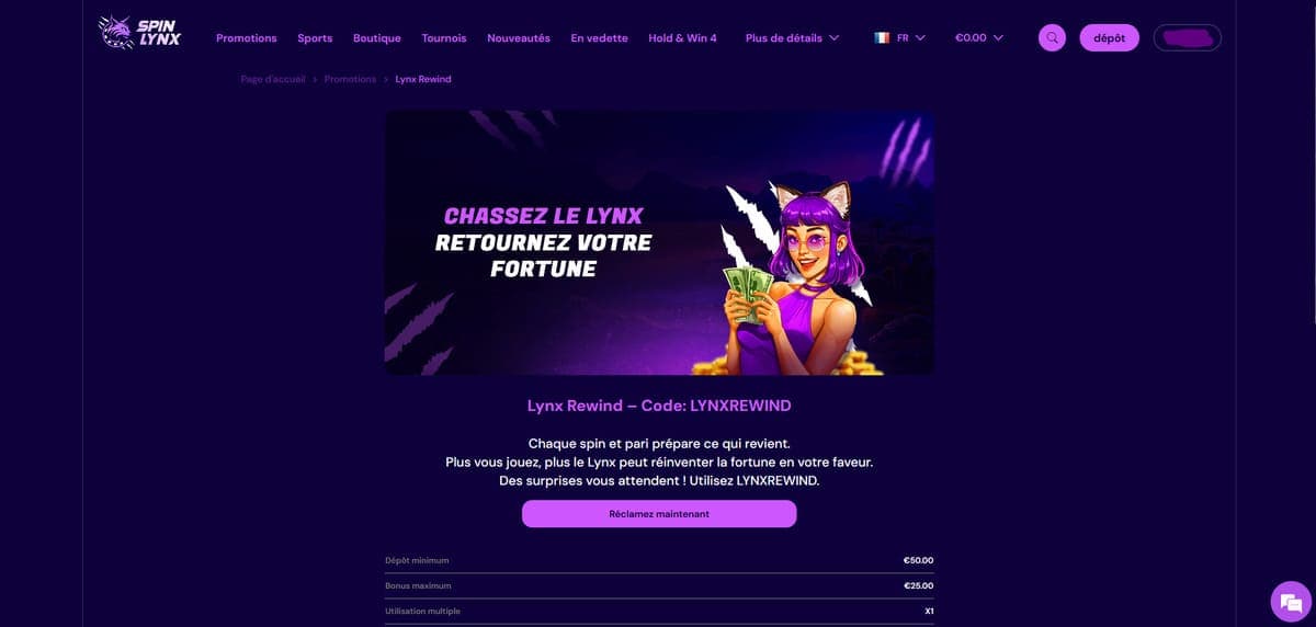 Promos SpinLynx Casino