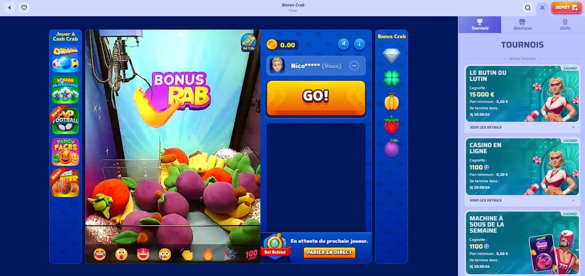 Bonus crab Spinrollz Casino