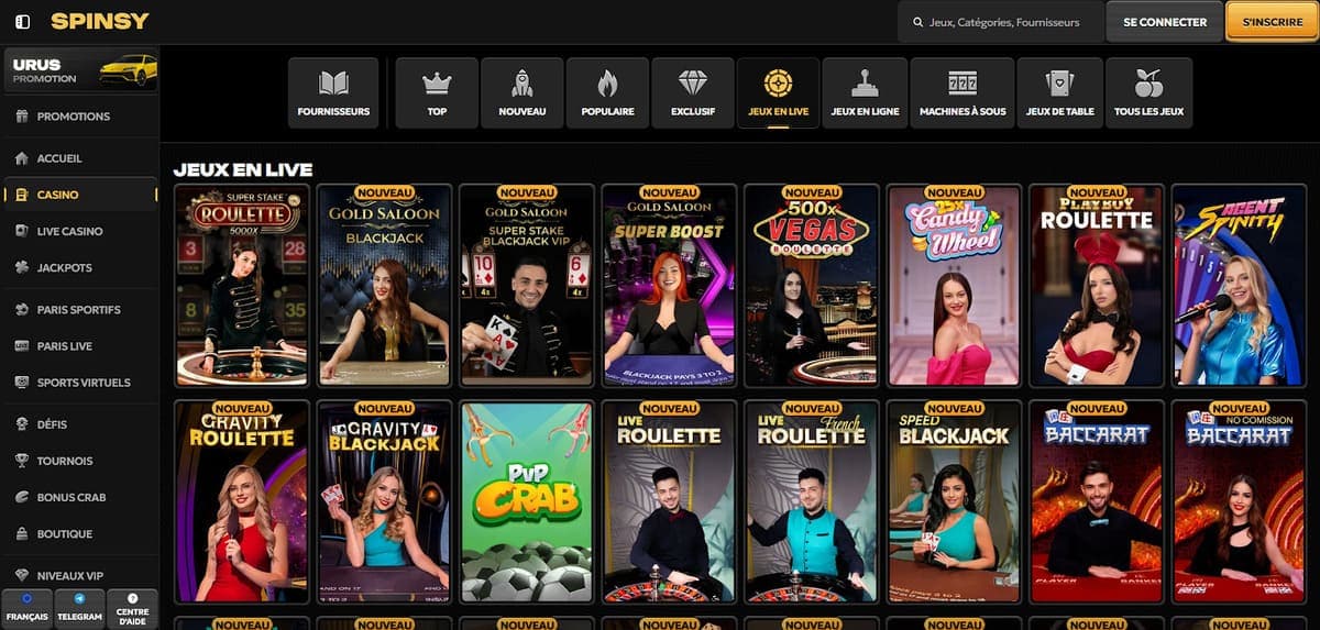 Live Spinsy Casino