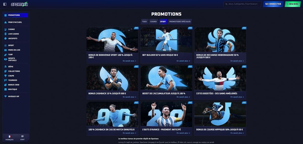 Promotions Sportaza Casino