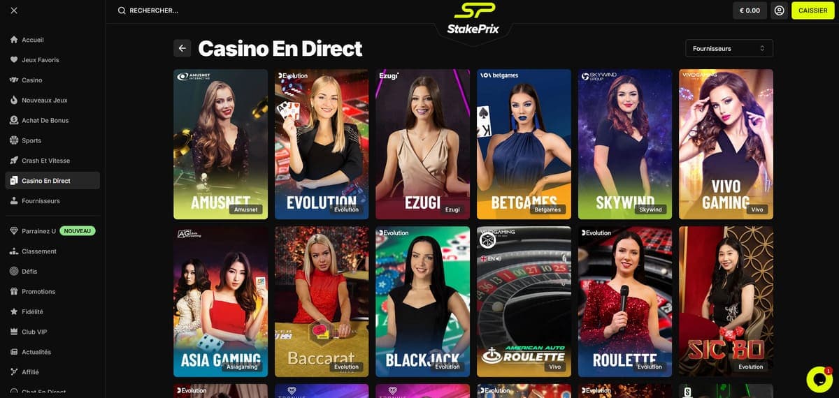 Live StakePrix Casino