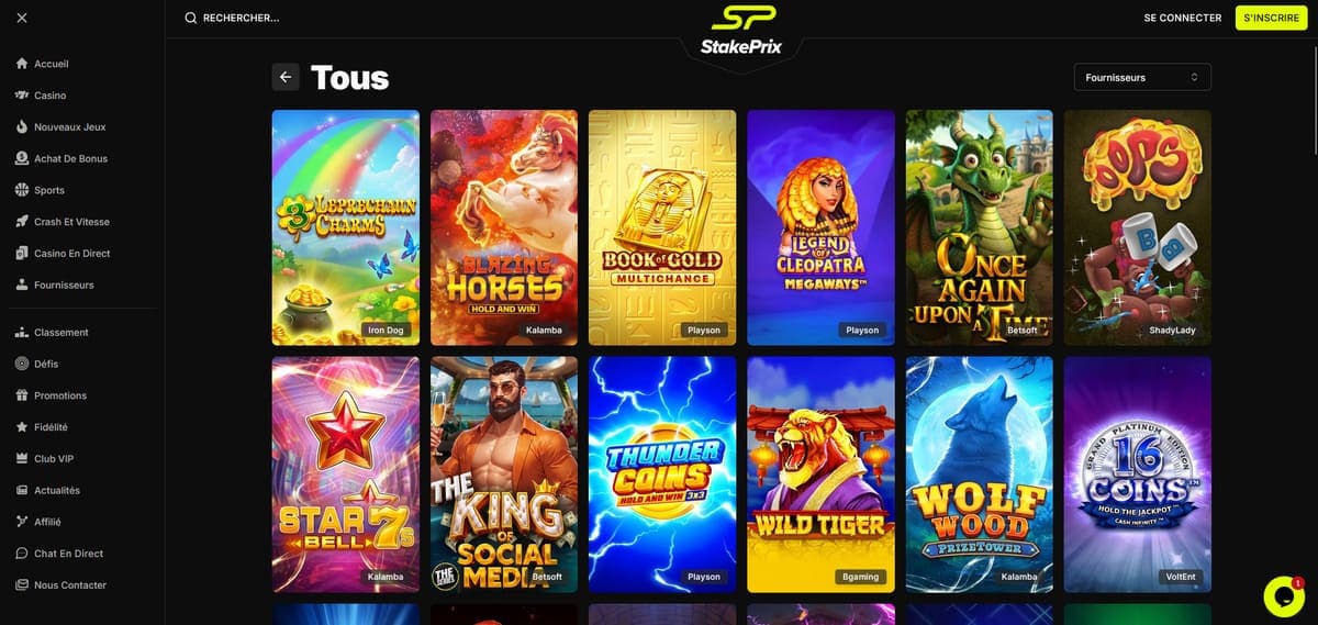 Machines à sous StakePrix Casino