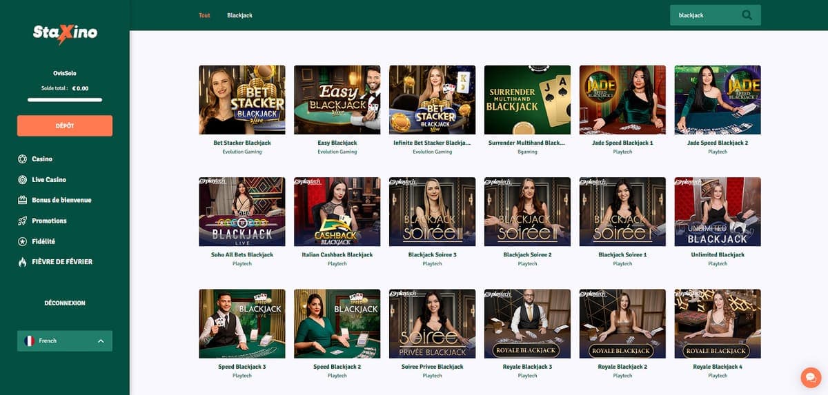 Live StaXino Casino