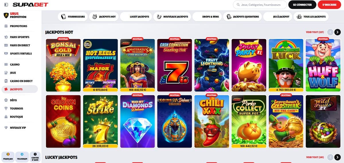 Jackpots hot Supabet Casino