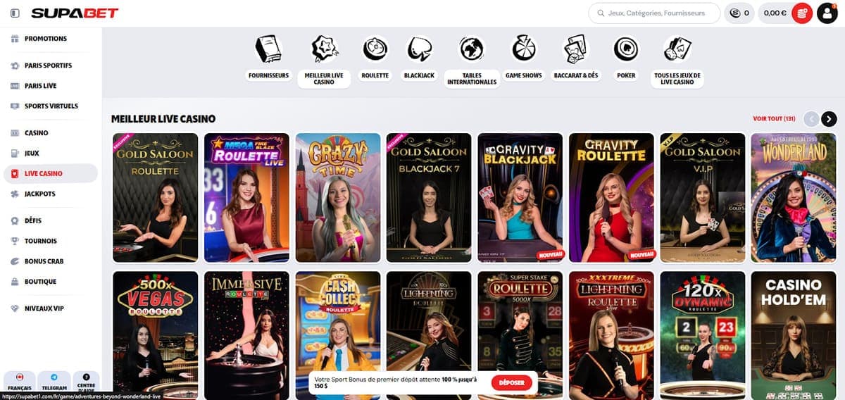 Paris sportifs Supabet Casino