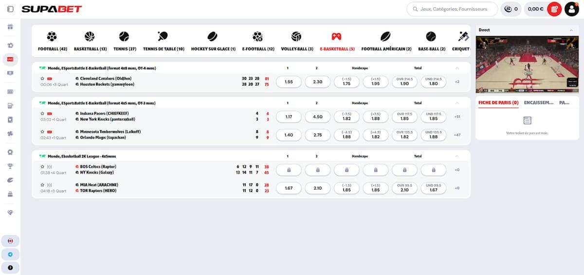 Paris en direct Supabet Casino