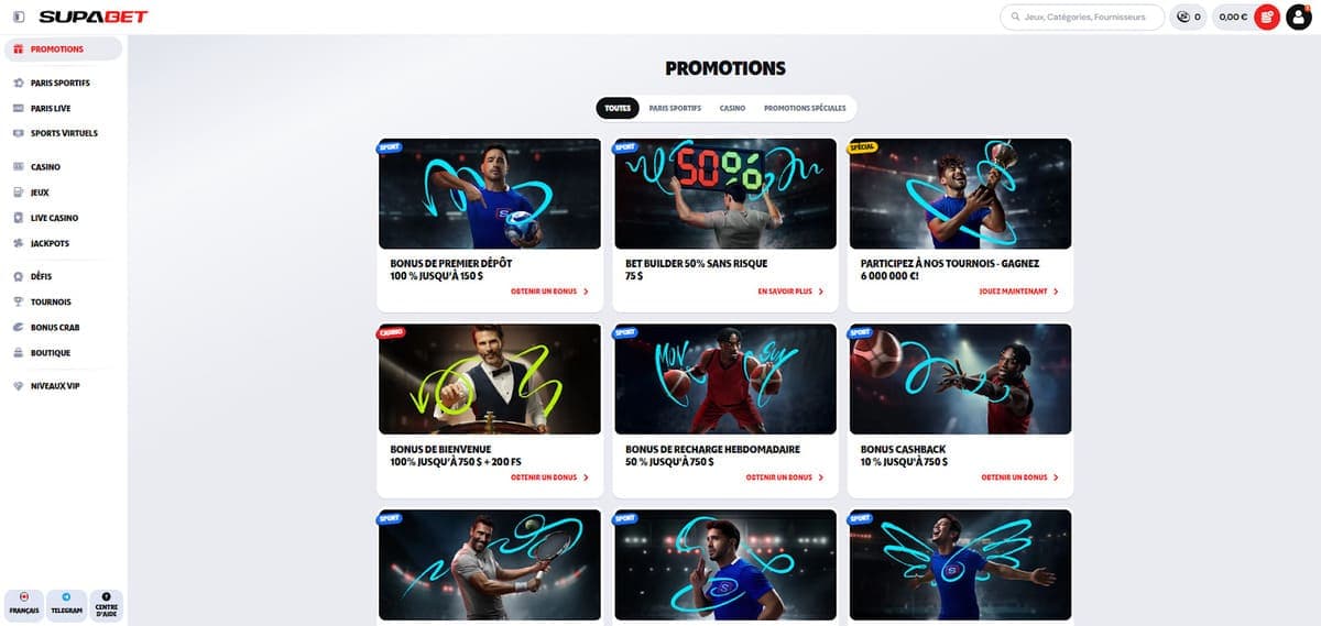 Promotions Supabet Casino