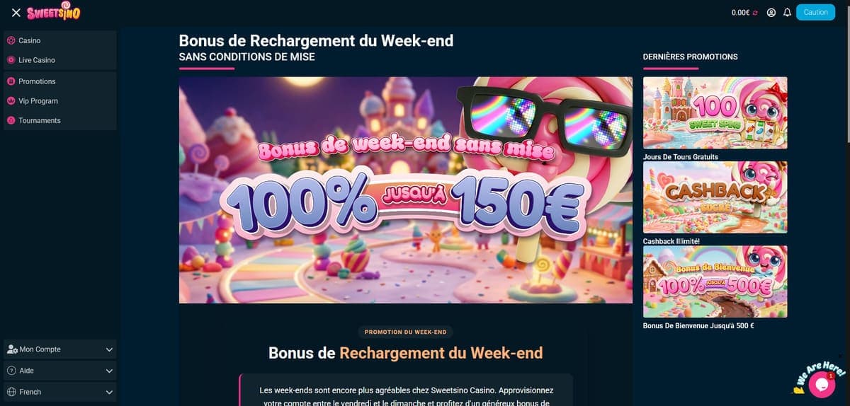 Bonus weekend Sweetsino Casino
