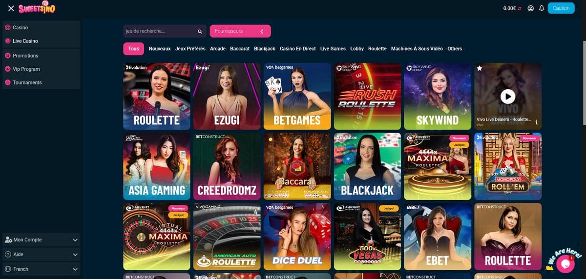 Live Sweetsino Casino